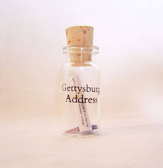 NGH119C Gettysburg Address in Mini Glass Bottle...